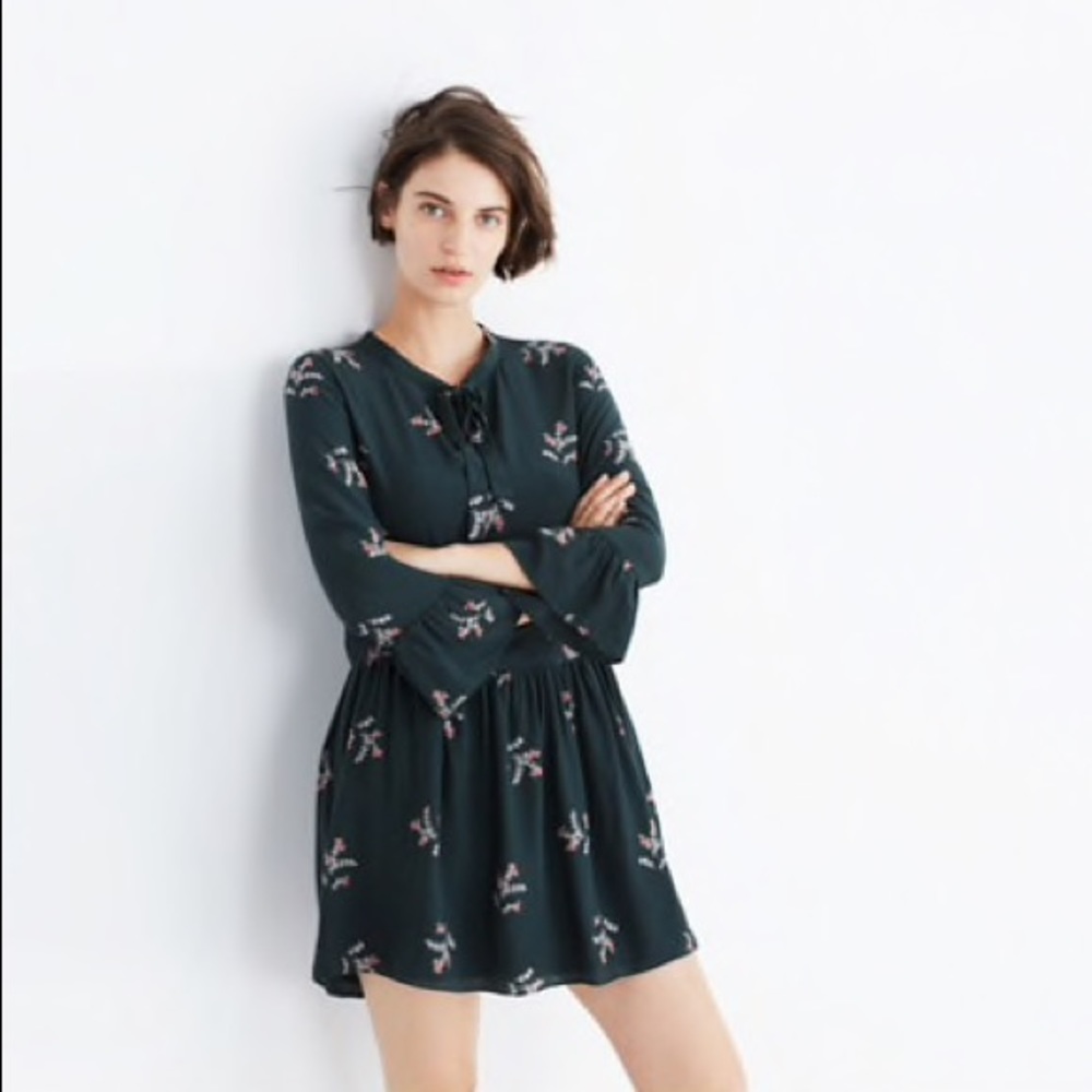madewell ‘wild botanic’ silk dress